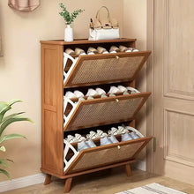 Carregar imagem no visualizador da galeria, Armário de Sapatos de Bambu + 1 Ano de Garantia
