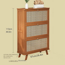 Carregar imagem no visualizador da galeria, Armário de Sapatos de Bambu + 1 Ano de Garantia
